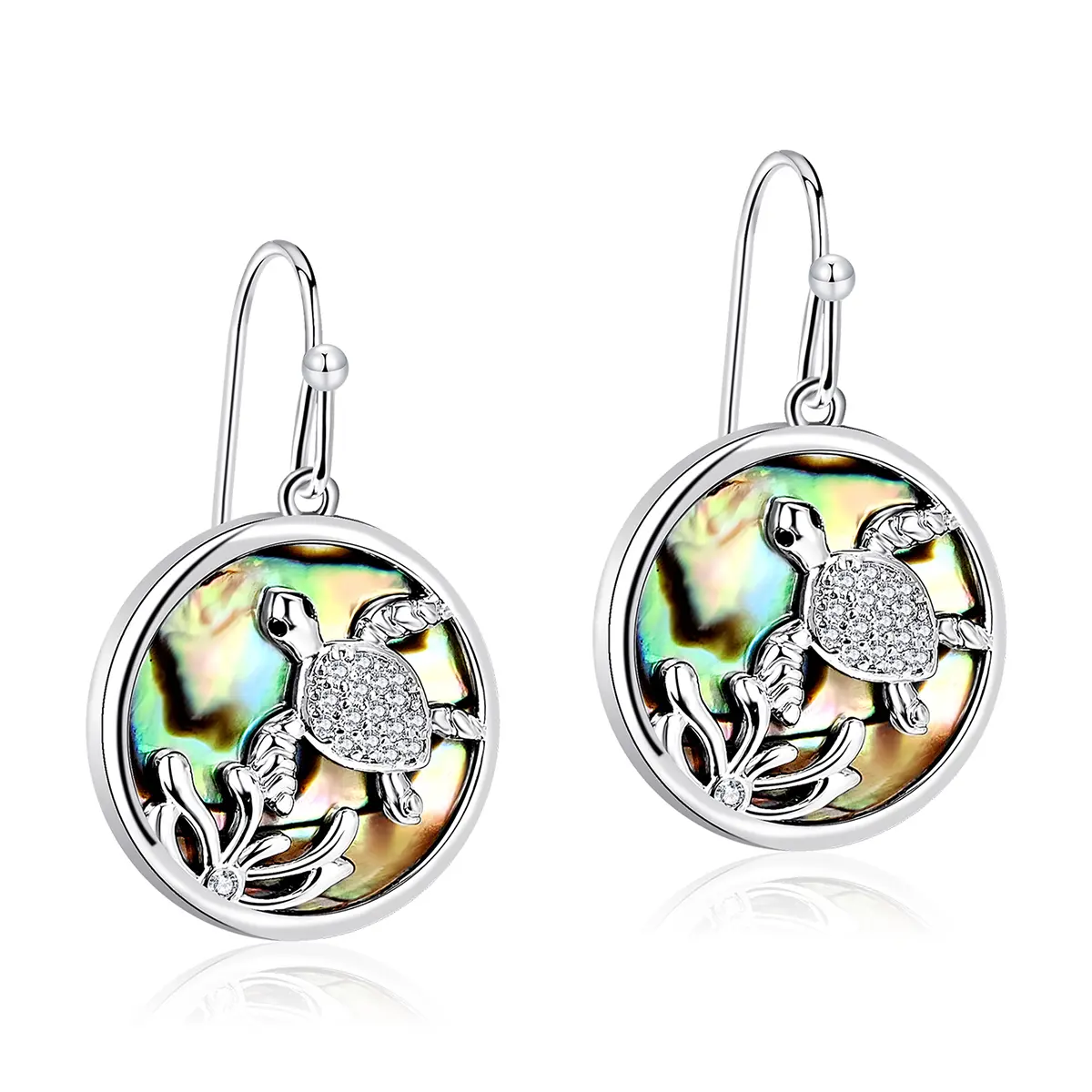 Natural Texture Abalone Shell Earrings Personalized Accessories Female Sources made by BlueOne Jewelry