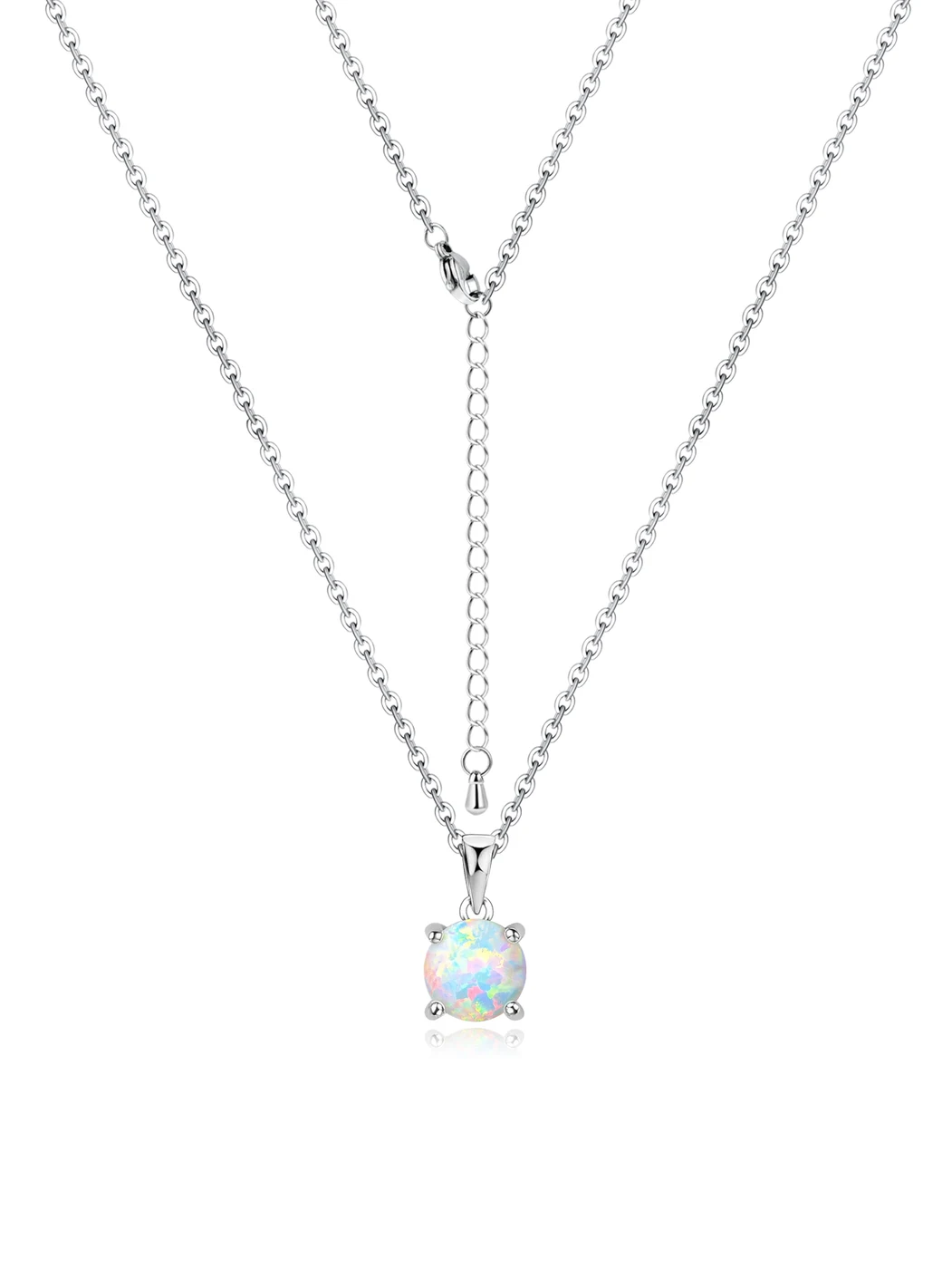 Necklace Female Set Opal Pendant Japan and South Korea Fashion Simple made by BlueOne Jewelry