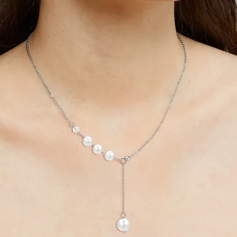 Necklace Female Wild Female Niche Faux Pearl Necklace Simple Light Luxury Collarbone Chain - view 2