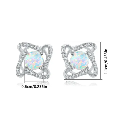 Netflix Lights Luxury Temperament Diamond-set Australian Primitive Earrings Delicate Wind Ins - view 3