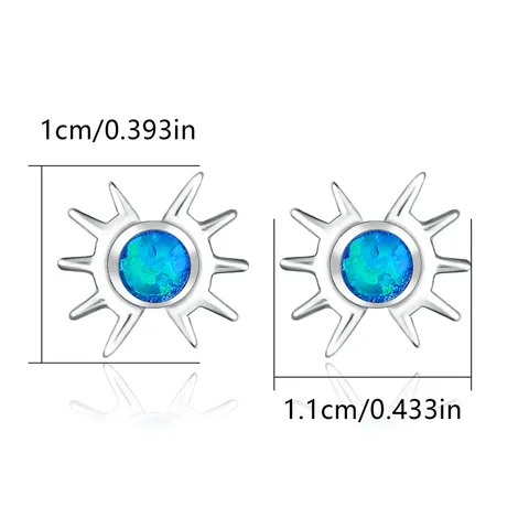 Blue Auburn Earrings Accessories Simple Female Jewelry One Piece Delivery - view 3