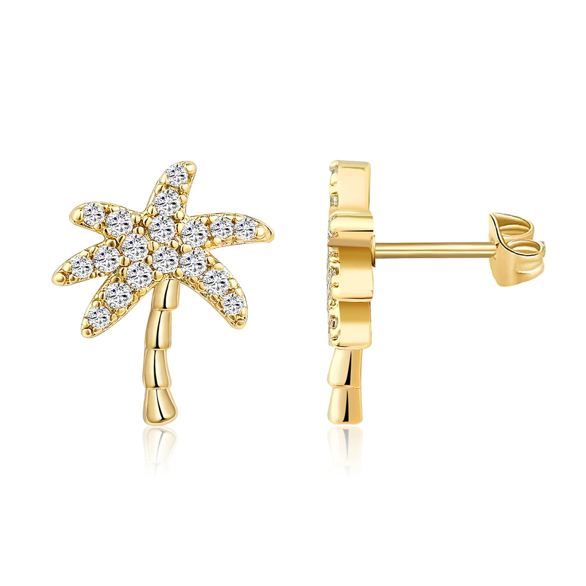 Concept Summer Ins Coconut Tree Earrings Female Korean Version of the made by BlueOne Jewelry