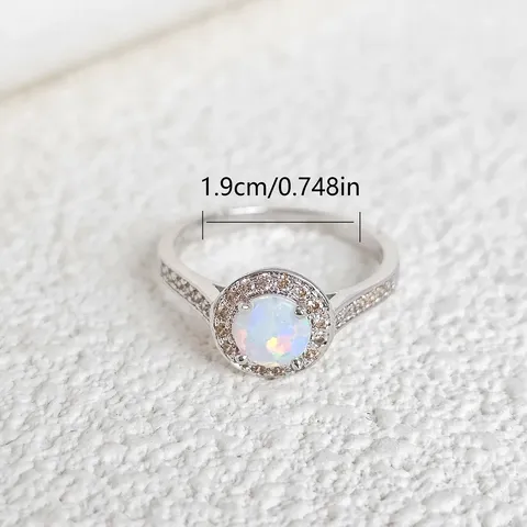Egg-shaped Zircon Ring s925 Silver Light Luxury Simple Finger Ring Female - view 3