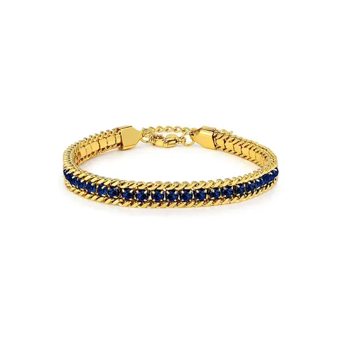 Cubic Zirconia Models Stainless Steel Colored Diamonds Zirconia Do Not Lose Color with Charm Bracelet - Stainless Steel jewelry made by BlueOne Jewelry