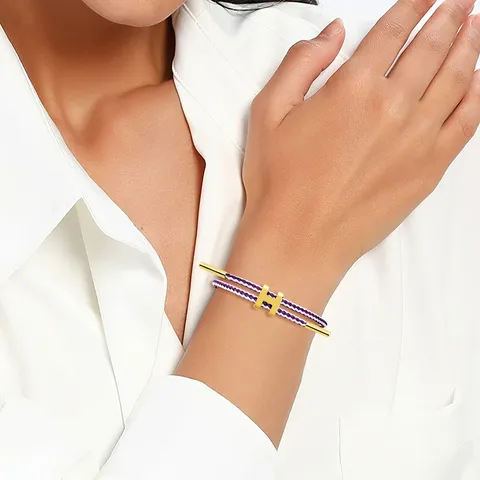 I-shaped Buckle Steel Wire Rope Bracelet Stainless Steel with Adjustable Bracelet - view 2