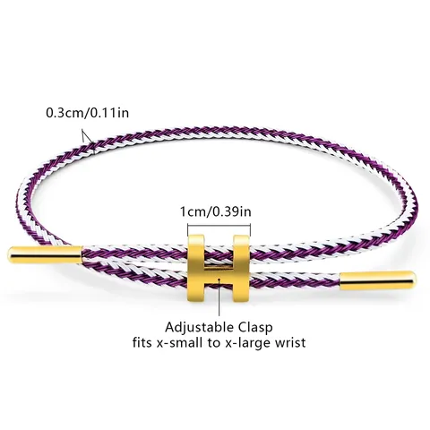 I-shaped Buckle Steel Wire Rope Bracelet Stainless Steel with Adjustable Bracelet - view 3