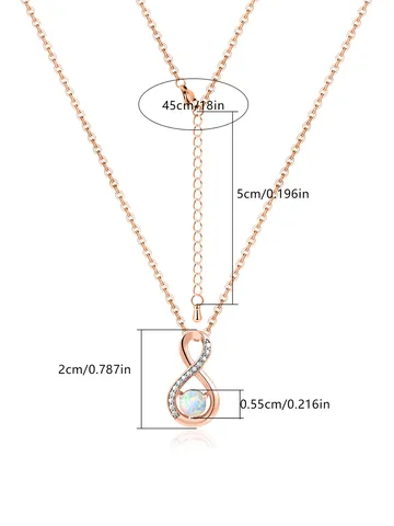 Drop Opal Necklace Temperament Simple Necklace Female Pendant Collarbone Chain Senior - view 3