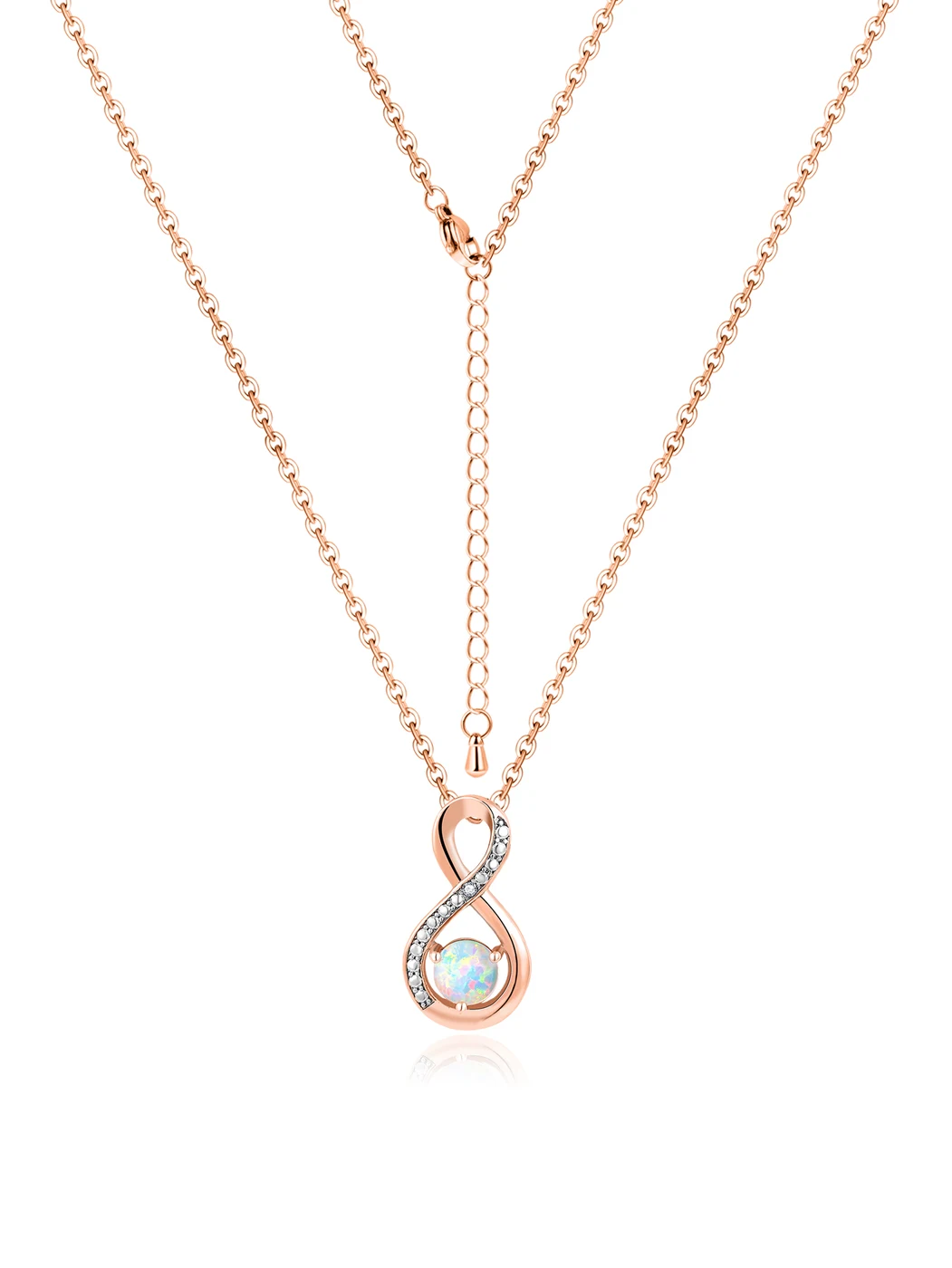 Drop Opal Necklace Temperament Simple Necklace Female Pendant Collarbone Chain Senior made by BlueOne Jewelry