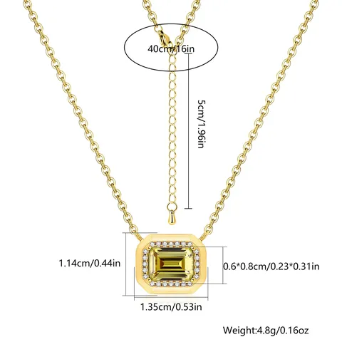 Fashion Micro-set Zirconia Niche Temperament High-grade Sense Pendant Necklace for Women - view 3