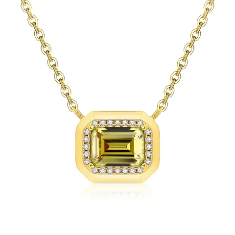 Fashion Micro-set Zirconia Niche Temperament High-grade Sense Pendant Necklace for Women - Plated Brass jewelry made by BlueOne Jewelry