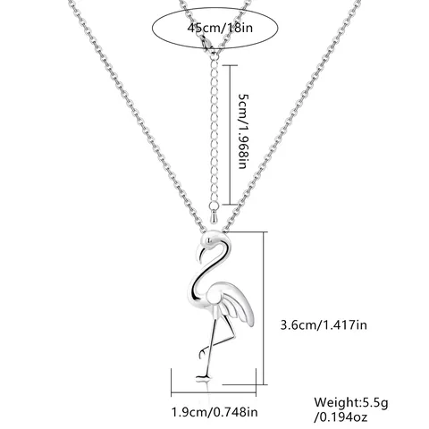 Flamingo Necklace Platform European and American Jewelry - view 3