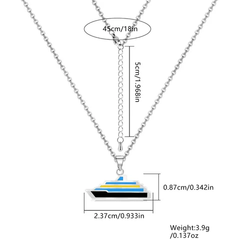 Unique Sail Necklace Design Fashion Personality Collars All Matching Accessories - view 3