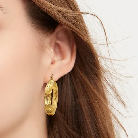 Simple Retro Design Earrings Women Personalized Depression Pattern Ear Buckles - view 2