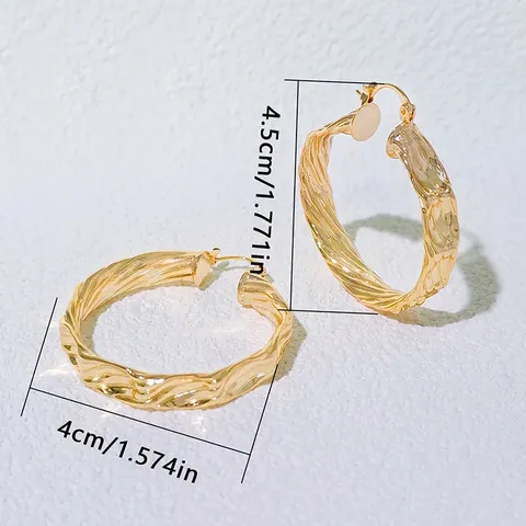 Simple Retro Design Earrings Women Personalized Depression Pattern Ear Buckles - view 3