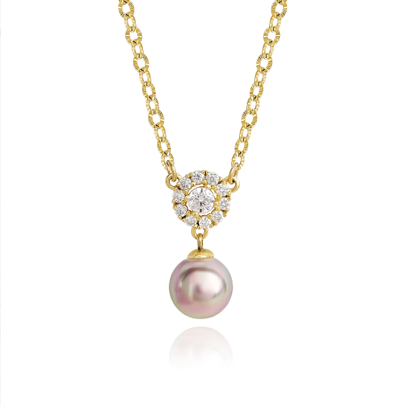 Single Pearl Necklace Versatile Niche Design Senior Sense Zirconia Sweater Chain made by BlueOne Jewelry