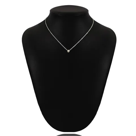 Small Perfume Style Carved Craft Small Gold Beans Diamond Lattice Necklace Collarbone Chain - view 2