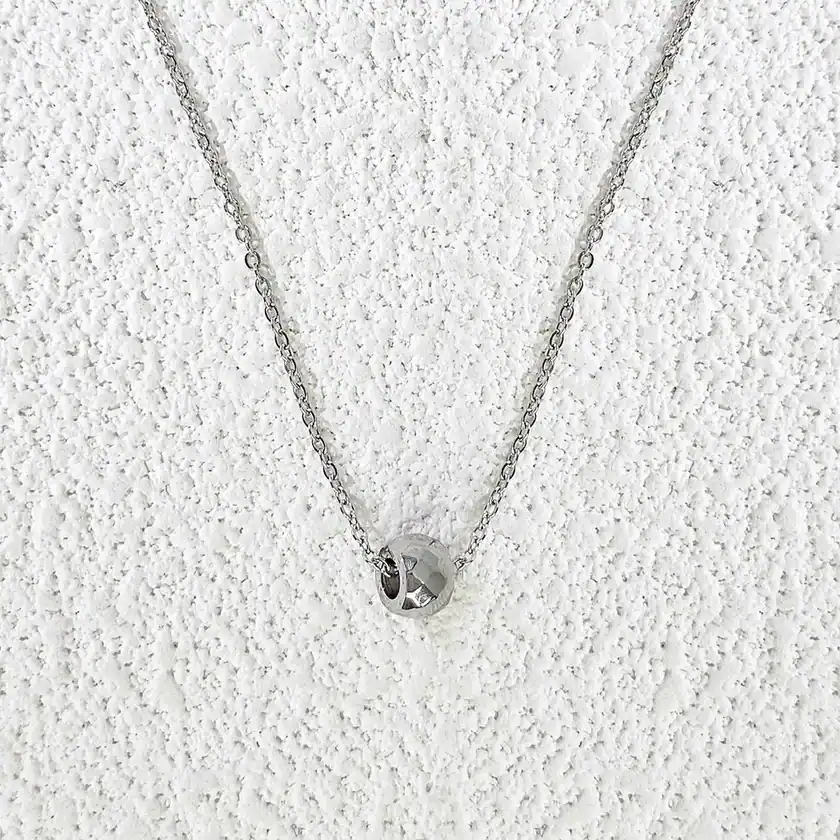 Small Perfume Style Carved Craft Small Gold Beans Diamond Lattice Necklace Collarbone Chain made by BlueOne Jewelry