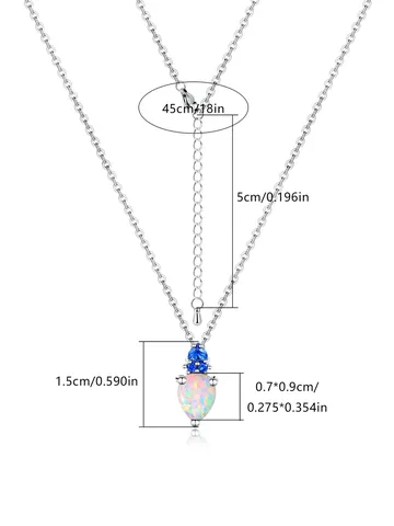Style Water Drop Necklace Temperament Simple Japanese Light Luxury Pendant Collarbone Chain - view 3