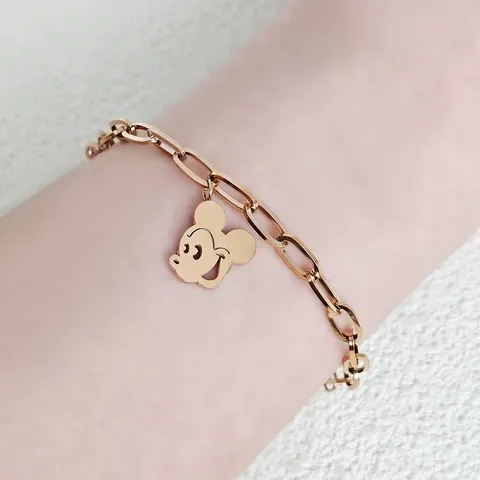 Niche Cartoon Character Pendant Bracelet Gold Plated Personality Senior Sense Hand - view 2