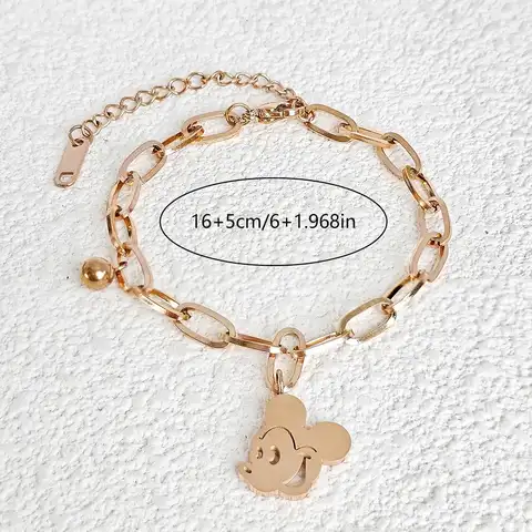 Niche Cartoon Character Pendant Bracelet Gold Plated Personality Senior Sense Hand - view 3