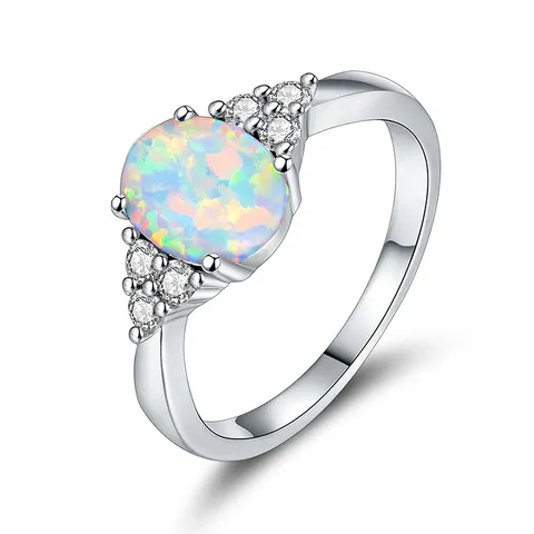 Opal Ring Models Jewelry Europe and the United States Couple Ring - Plated Brass jewelry made by BlueOne Jewelry