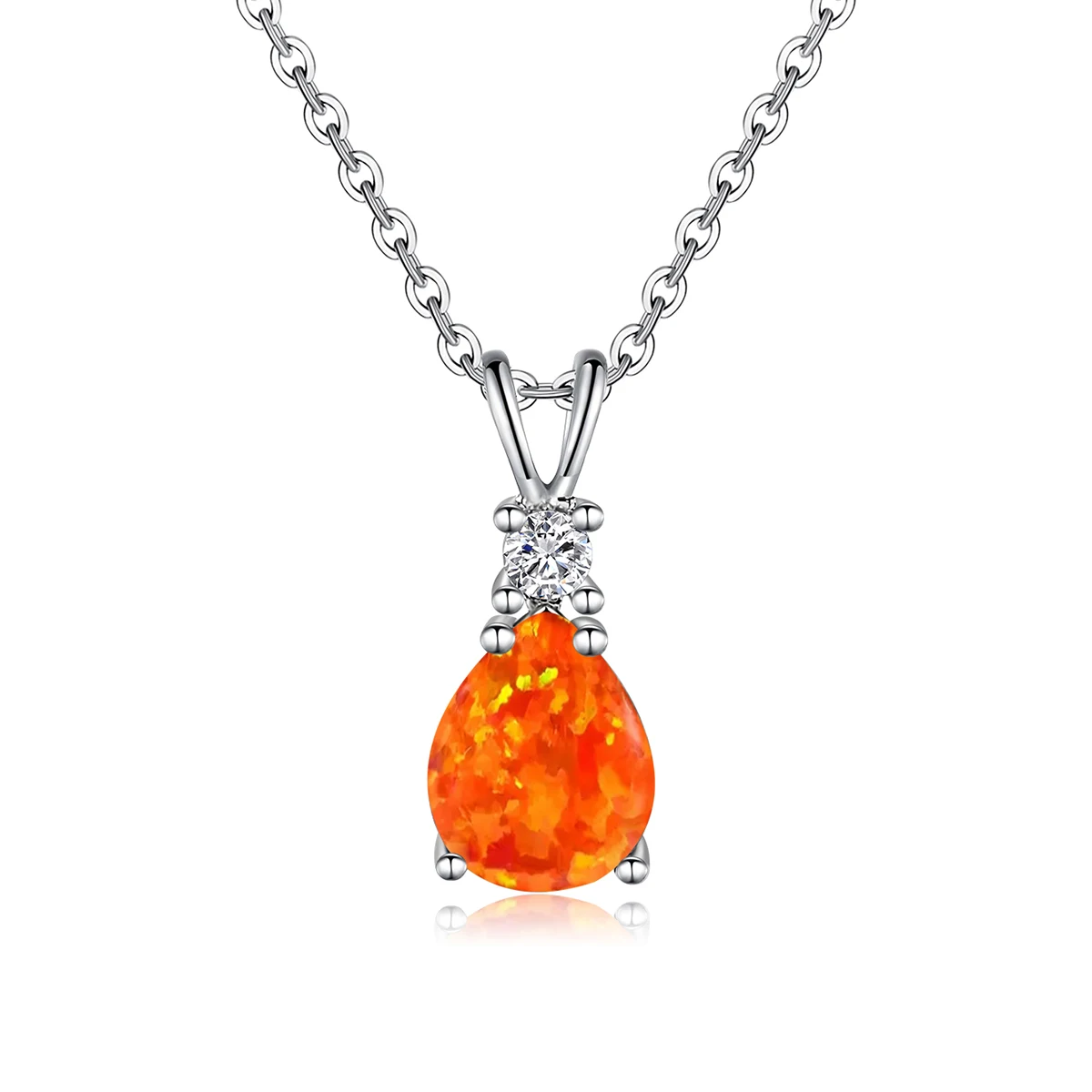 Plated Brass Opal Necklace Collar Bone Chain Elegant Women European & American Style made by BlueOne Jewelry