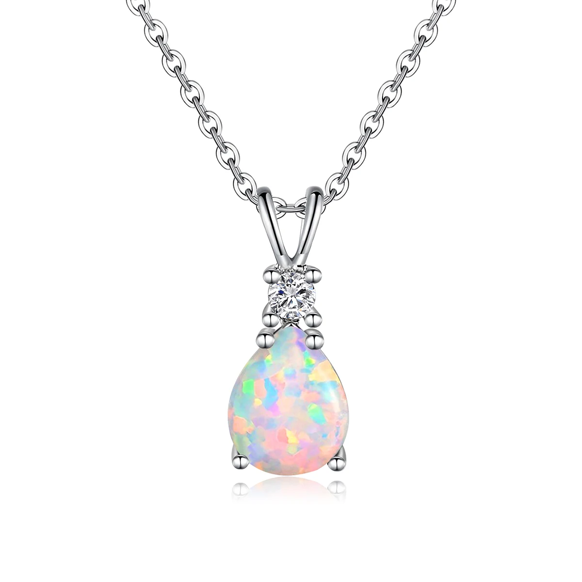 Opal Necklace Collar Bone Chain Elegant Women European & American Style made by BlueOne Jewelry