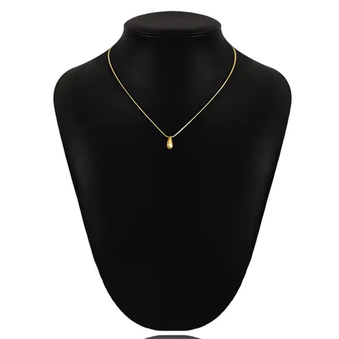 Premium Feeling Temperament Chubby Necklace INS Stainless Steel Solid Teardrop Snake Y-Necklace - view 2