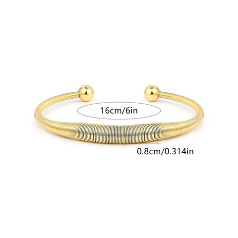 Punk Wave Twist Wire Titanium Bracelet Couple Jewelry Europe and the - view 3