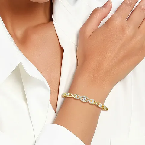 Retro Hollow Wave Ring Fashion Personality Ins Tide Bracelet - view 2