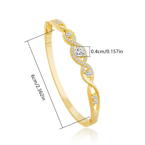 Retro Hollow Wave Ring Fashion Personality Ins Tide Bracelet - view 3
