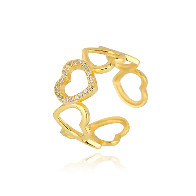 Retro Love Heart Ring Female Korean Version of the Fashion Wild made by BlueOne Jewelry