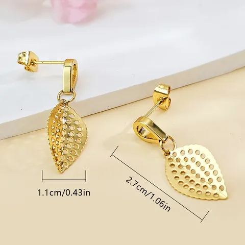 Retro Style Jewelry Earrings Diverse Geometric Leaf-shaped Earrings Fashion Jewelry - view 3