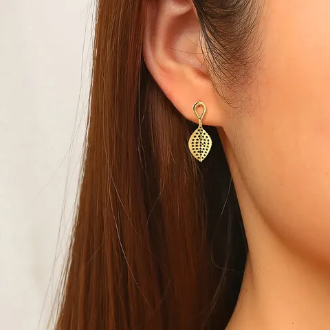Retro Style Jewelry Earrings Diverse Geometric Leaf-shaped Earrings Fashion Jewelry - view 2