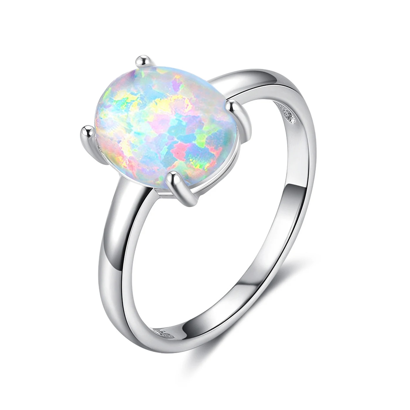 Ring Solitaire Hand Jewelry European and American Jewelry Silver Ring 925 made by BlueOne Jewelry