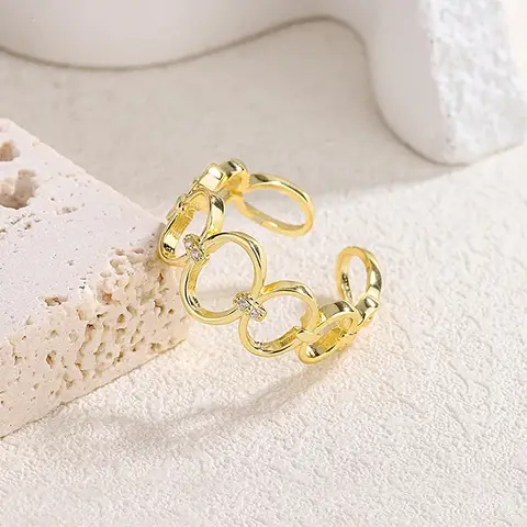 Round Skeleton Ring Women’s Europe and the United States Personalized Open-ended - view 3