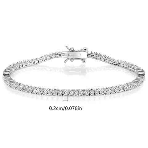 Senior Tennis Bracelet Full of Diamonds Personalized Fashion Trend in Europe - view 3