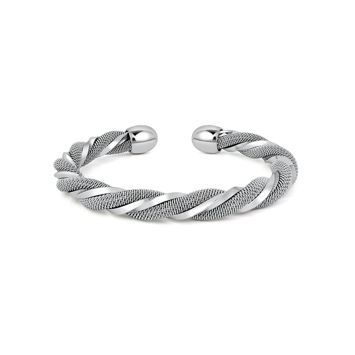 Silver-plated Fashion Square Twisted Edge Bracelet Korean Bracelets made by BlueOne Jewelry