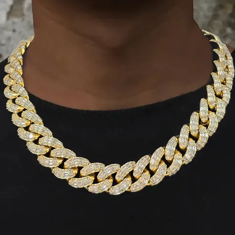 Simple Hip-hop Necklace Male Ins Tide Personalized Zirconia Cuban Chain Necklace - view 2