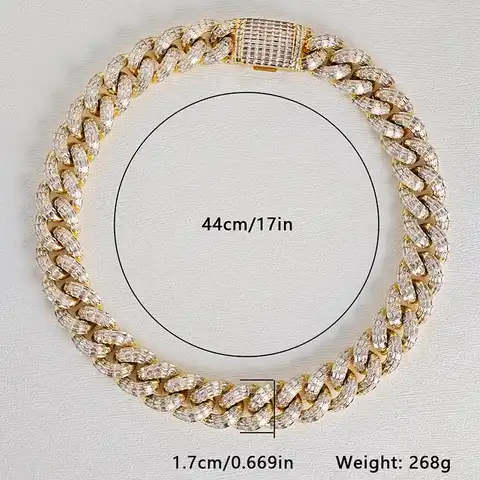 Simple Hip-hop Necklace Male Ins Tide Personalized Zirconia Cuban Chain Necklace - view 3