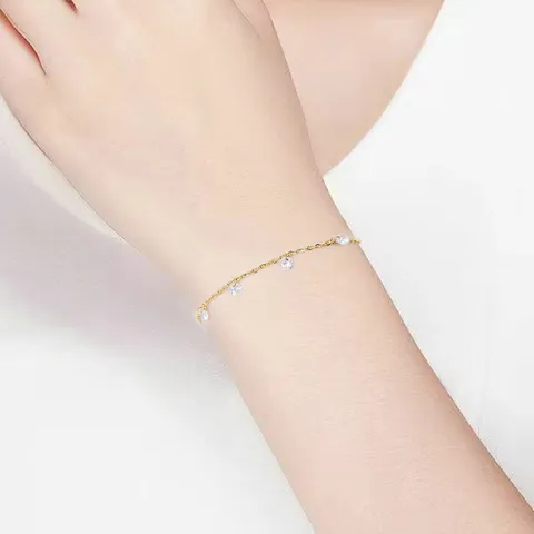 Simple Light Luxury Geometric Love Heart Round Piece Bracelet Niche Design - view 2