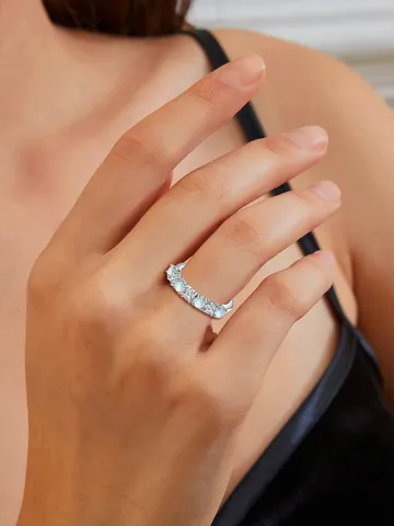Simple Single Row Zirconia and Auburn Ring Models - view 2