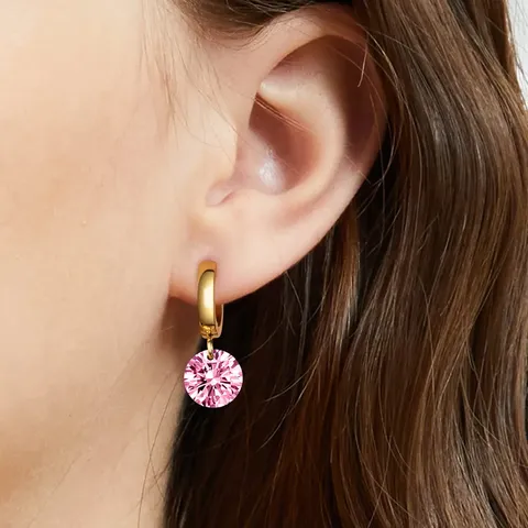 Single Diamond Earrings Korean Version of the Temperament of Light Luxury - view 2