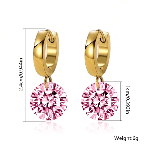 Single Diamond Earrings Korean Version of the Temperament of Light Luxury - view 3