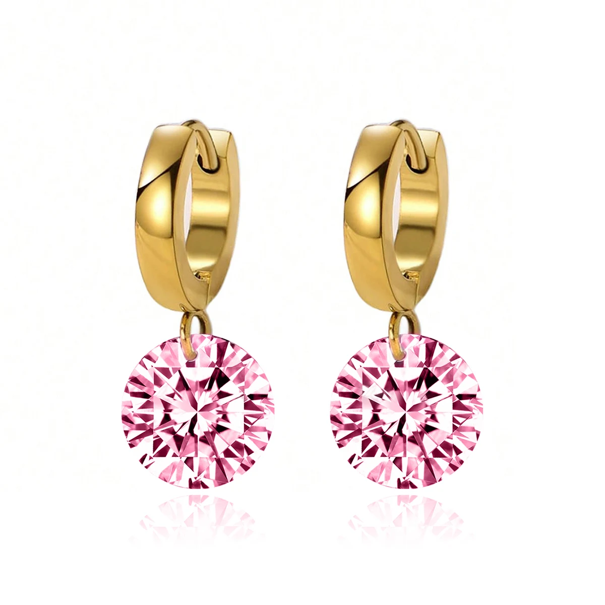 Single Diamond Earrings Korean Version of the Temperament of Light Luxury made by BlueOne Jewelry
