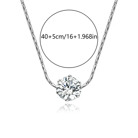 Six Claws Diamond Necklace Female Korean Version of the Simple and Collarbone Chain - view 3