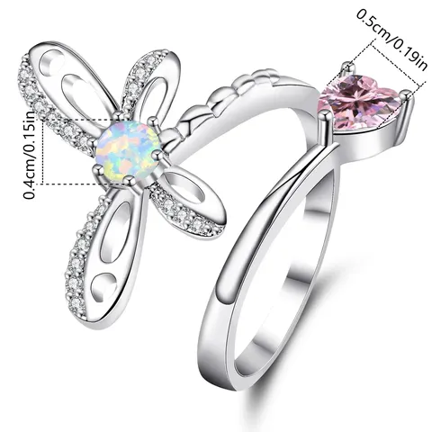 Skeleton Butterfly Opening Ring Elegant Temperament Female Finger Ring Princess Wind - view 3