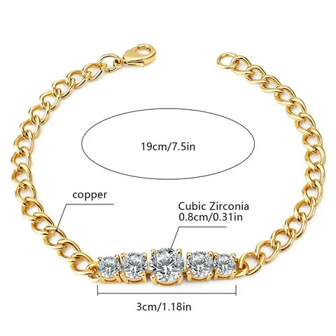 Cubic Zirconia Bracelet Women Niche Design Sense - view 3
