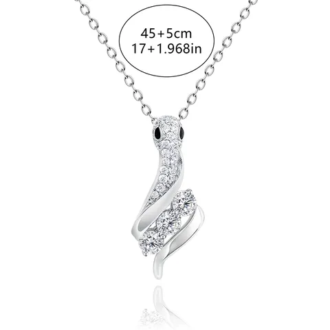 Small Snake Pendant Women’s Love Heart Seiko Ins Necklace Niche Premium - view 3
