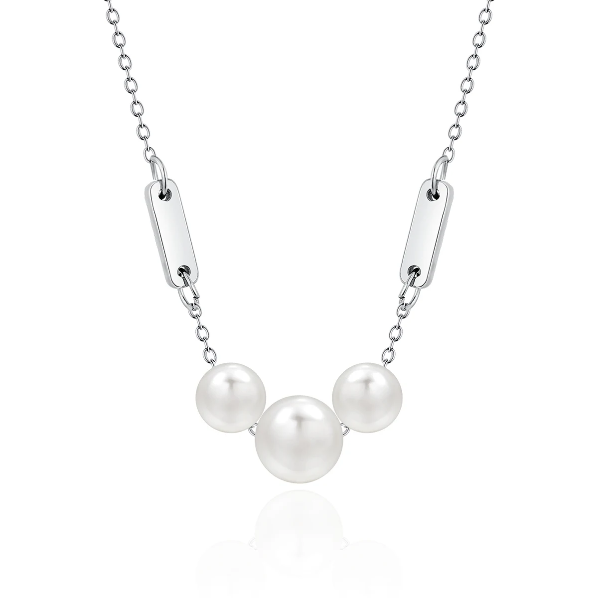 Smile Arc Pearl Necklace Collarbone Chain Necklace Elegant Fashion Hundreds of made by BlueOne Jewelry